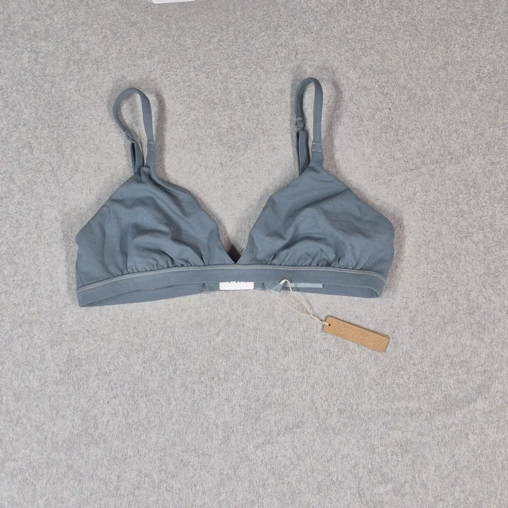 SKIMS Women Bra MEDIUM Blue Bralette Wireless Unlined NWT - Picture 1 of 13